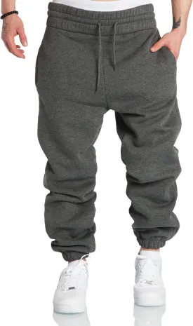 A WATERWANG Men's Sweatpants Casual Cotton Tapered Joggers Athletic Sweat Pants for Men Workout Running with Pockets