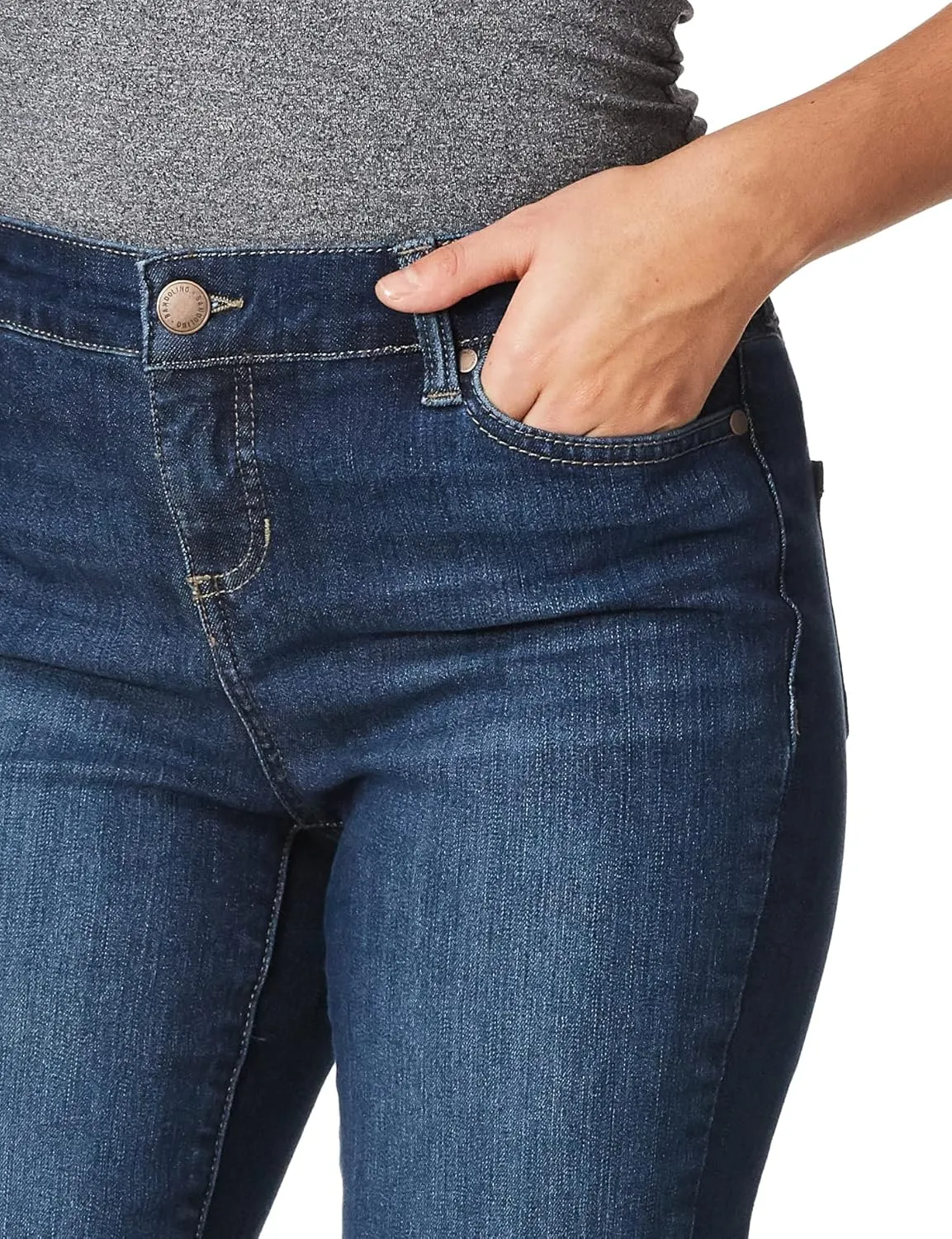 Bandolino Women's Mandie Signature Fit 5 High Rise Jean, Rinse, 6 Petite