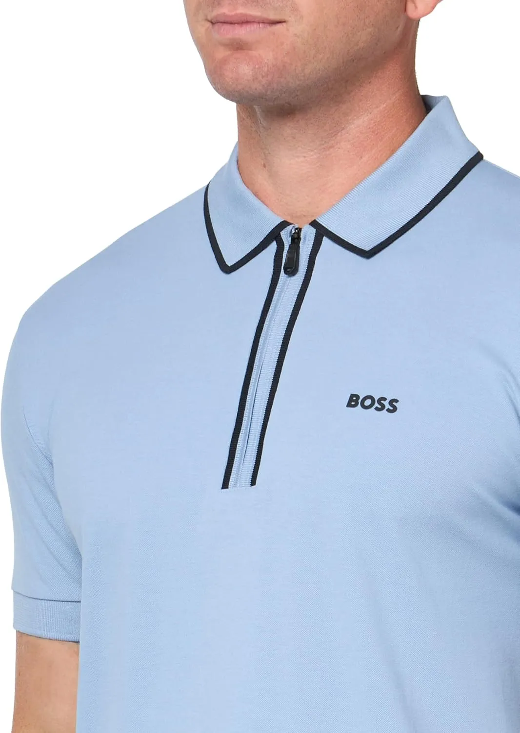 BOSS Men's Phillix Zipper Closure Polo Shirt