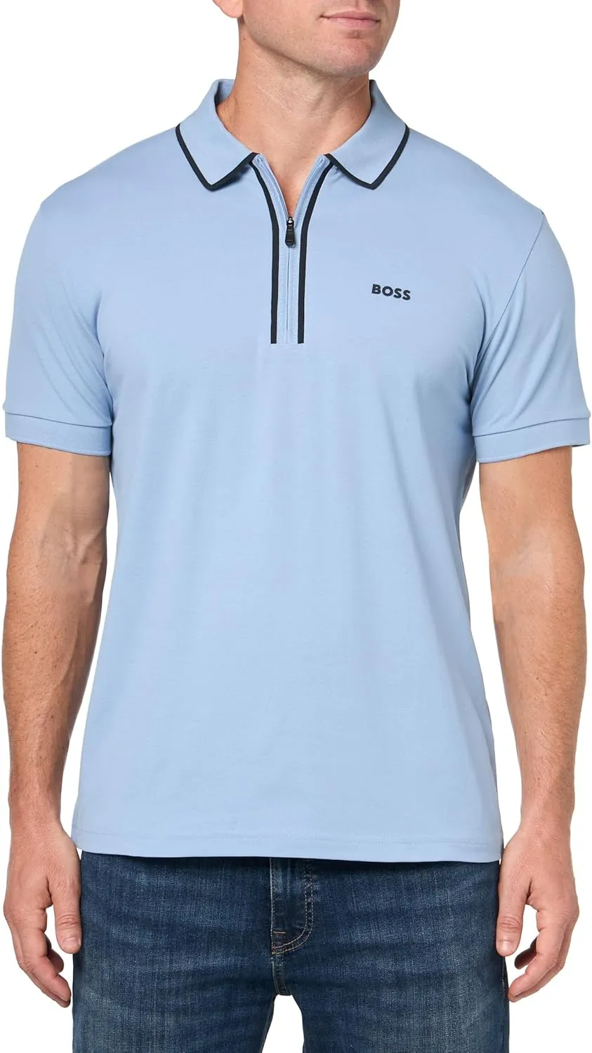 BOSS Men's Phillix Zipper Closure Polo Shirt