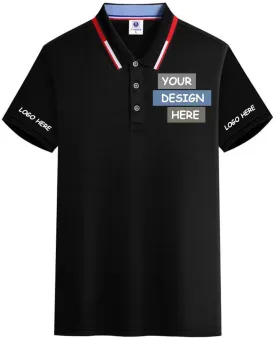 Custom Polo Shirts Design Your Own Personalized Golf Shirt with Logo/Text/Image for Men/Women