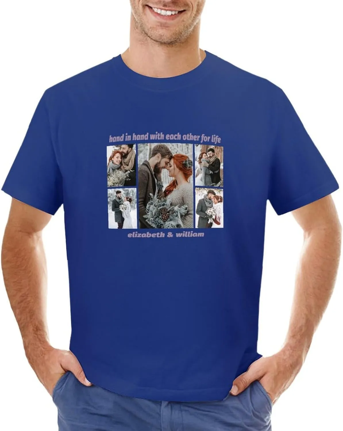 Custom Shirts for Men Women Design Your Own Front Print Photo Personalized T Shirt