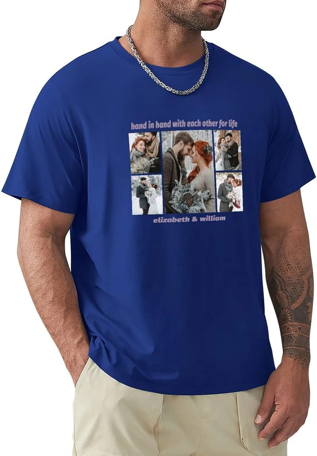 Custom Shirts for Men Women Design Your Own Front Print Photo Personalized T Shirt