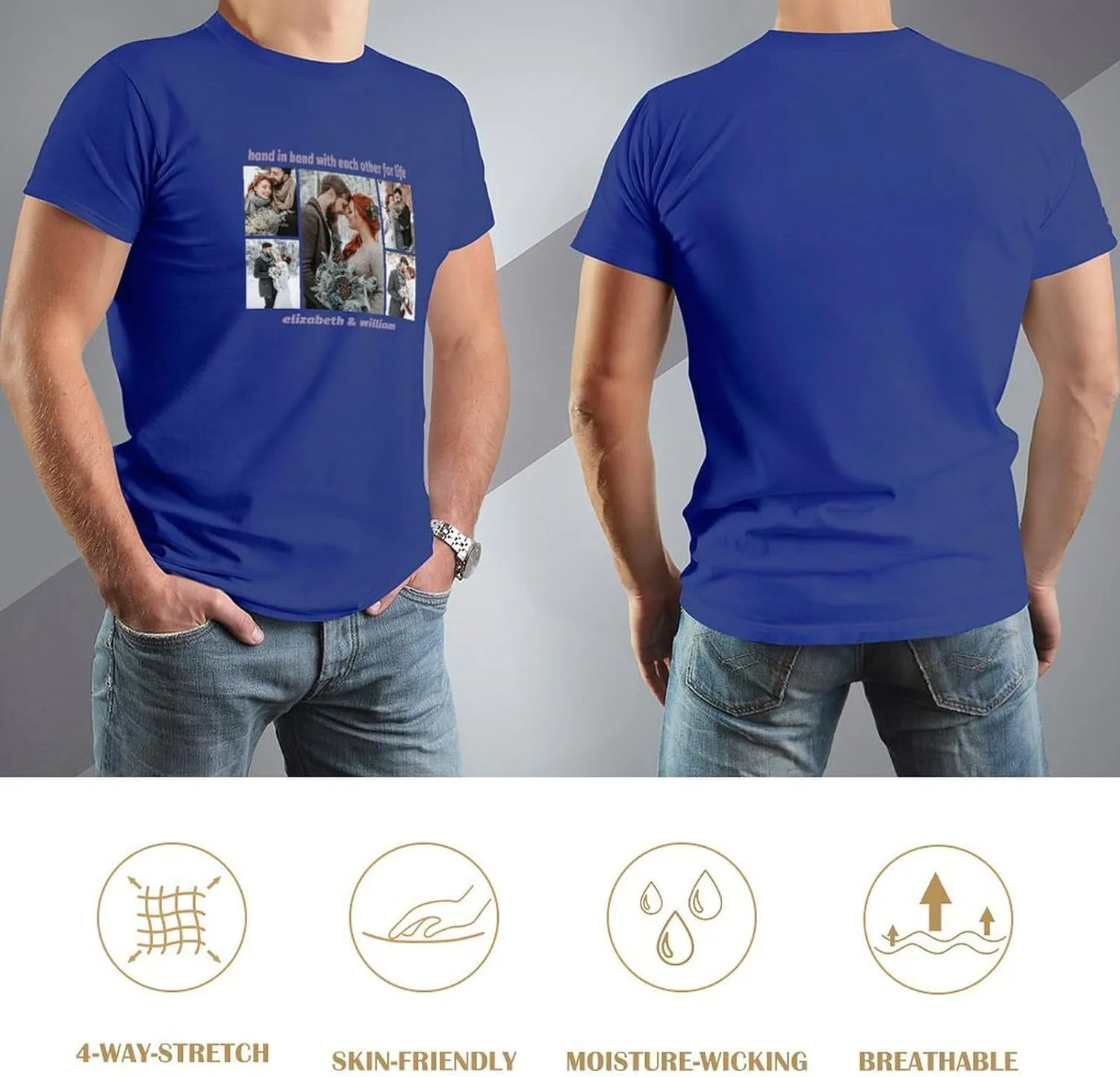 Custom Shirts for Men Women Design Your Own Front Print Photo Personalized T Shirt