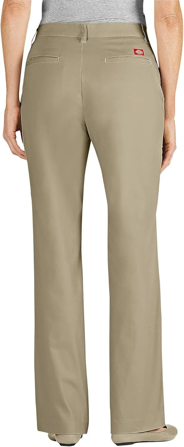 Dickies Women's Curvy Straight Leg Stretch Twill Pant
