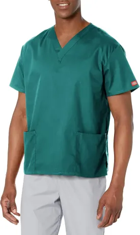 Dickies Women's V-Neck Scrub Top with 3 Pockets and Side Vents - 86706