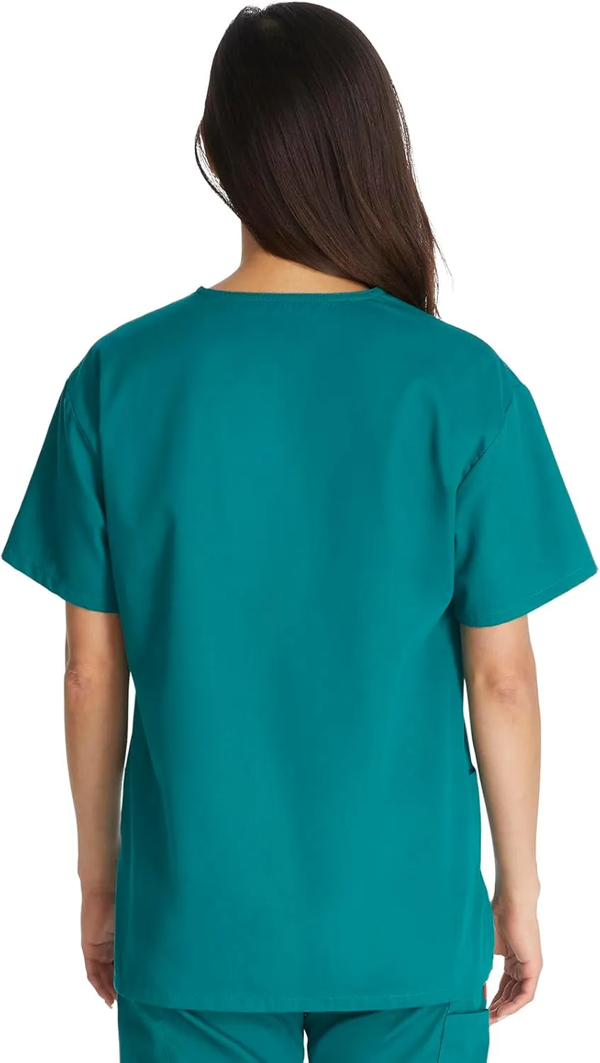 Dickies Women's V-Neck Scrub Top with 3 Pockets and Side Vents - 86706