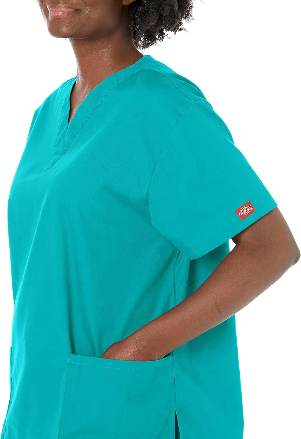 Dickies Women's V-Neck Scrub Top with 3 Pockets and Side Vents - 86706