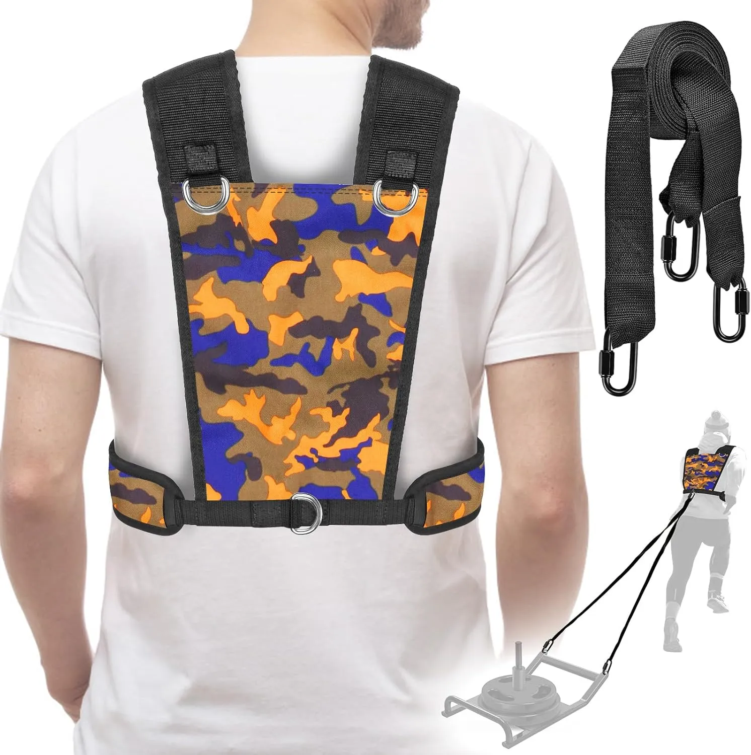 Dolibest Sled Harness for Fitness Resistance, sled Pull Harness, Adjustable Durable and Comfortable for Resistance Training