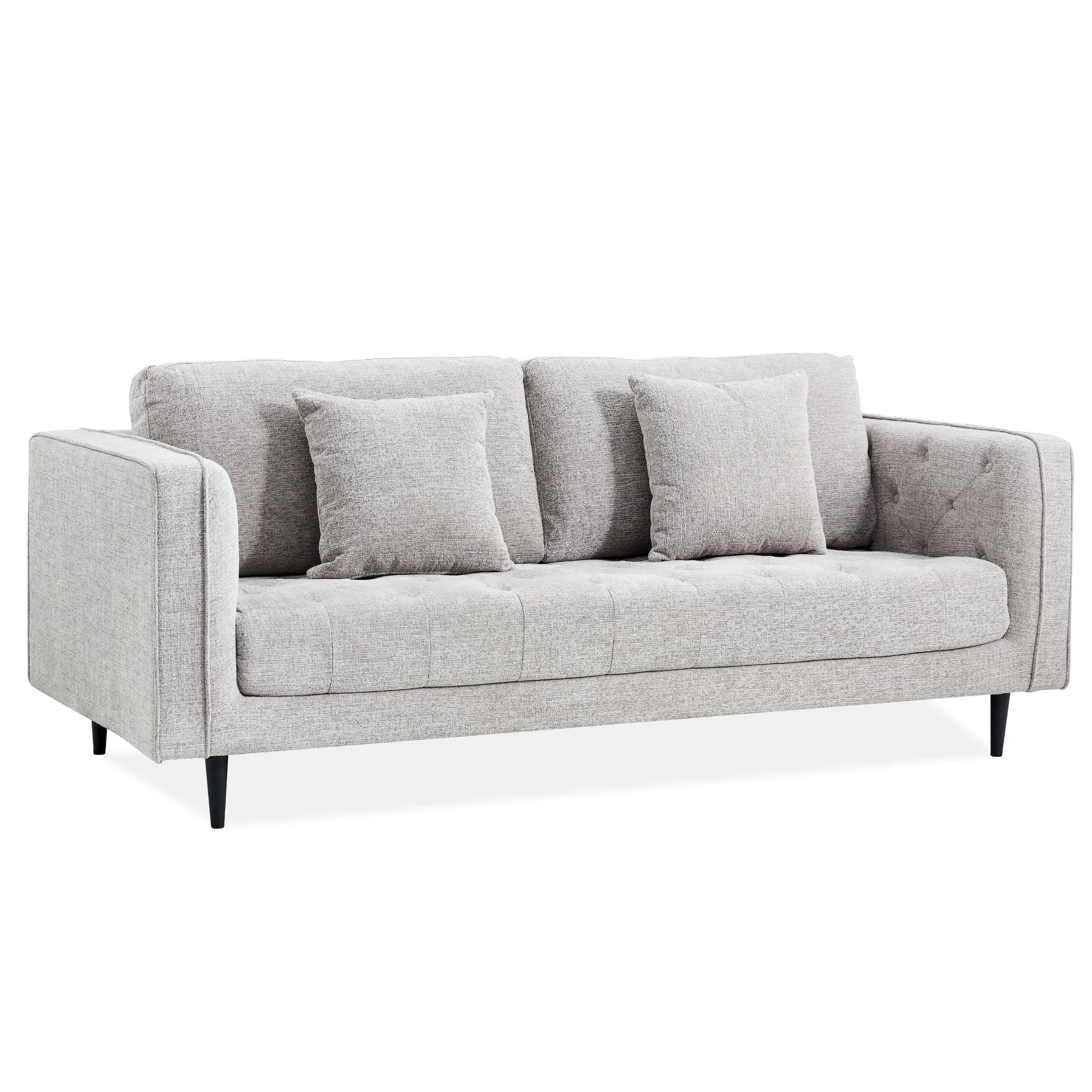 Durable 3-Seater Sofa, Quartz Fabric Upholstery, French Style