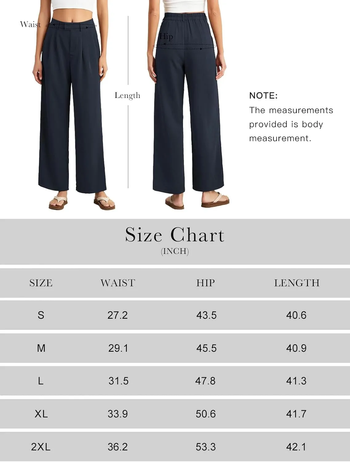 Feiersi Women's Wide Leg Pants Casual High Waisted Slacks Straight Dressy Pants Palazzo Trousers with Pockets