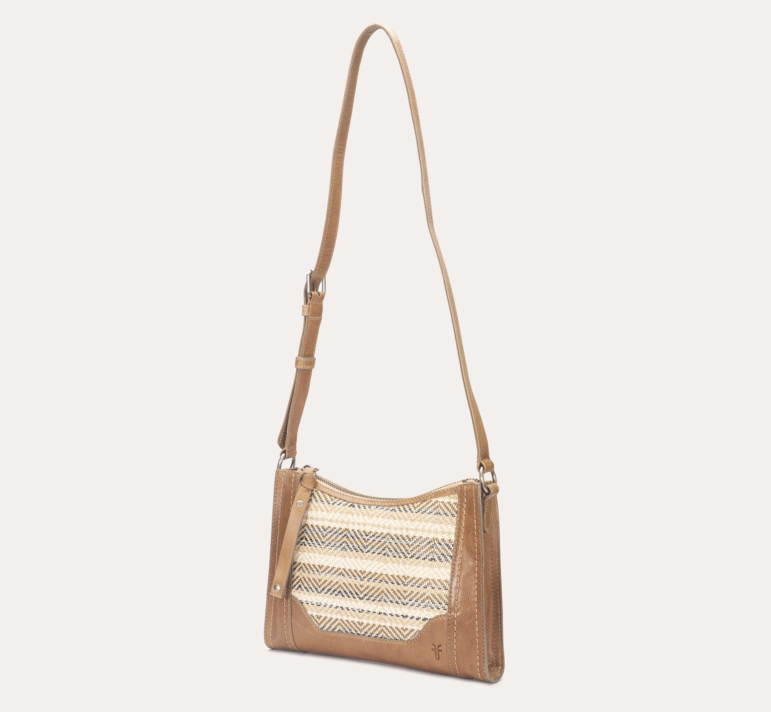 Melissa Straw Zip Crossbody