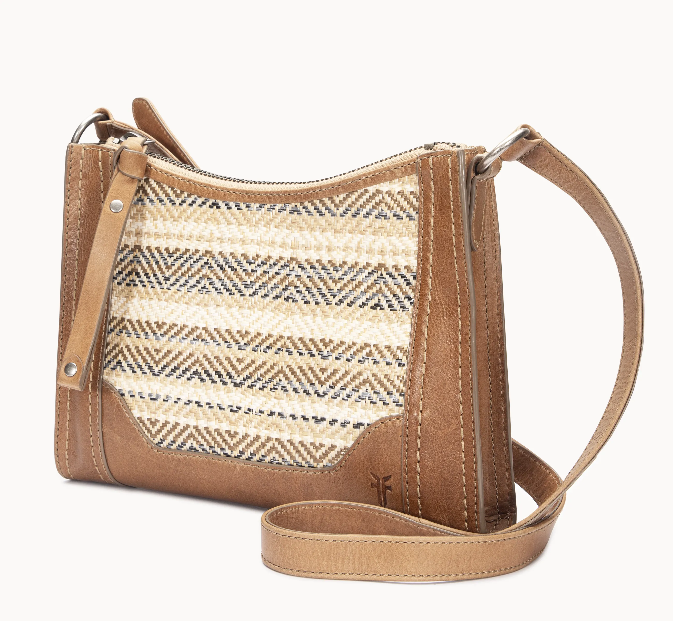 Melissa Straw Zip Crossbody
