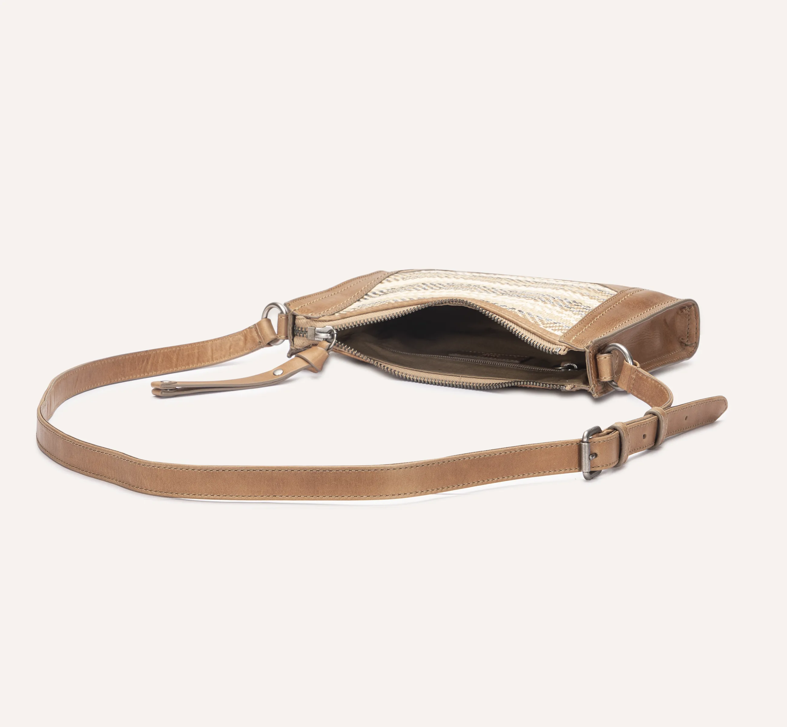 Melissa Straw Zip Crossbody