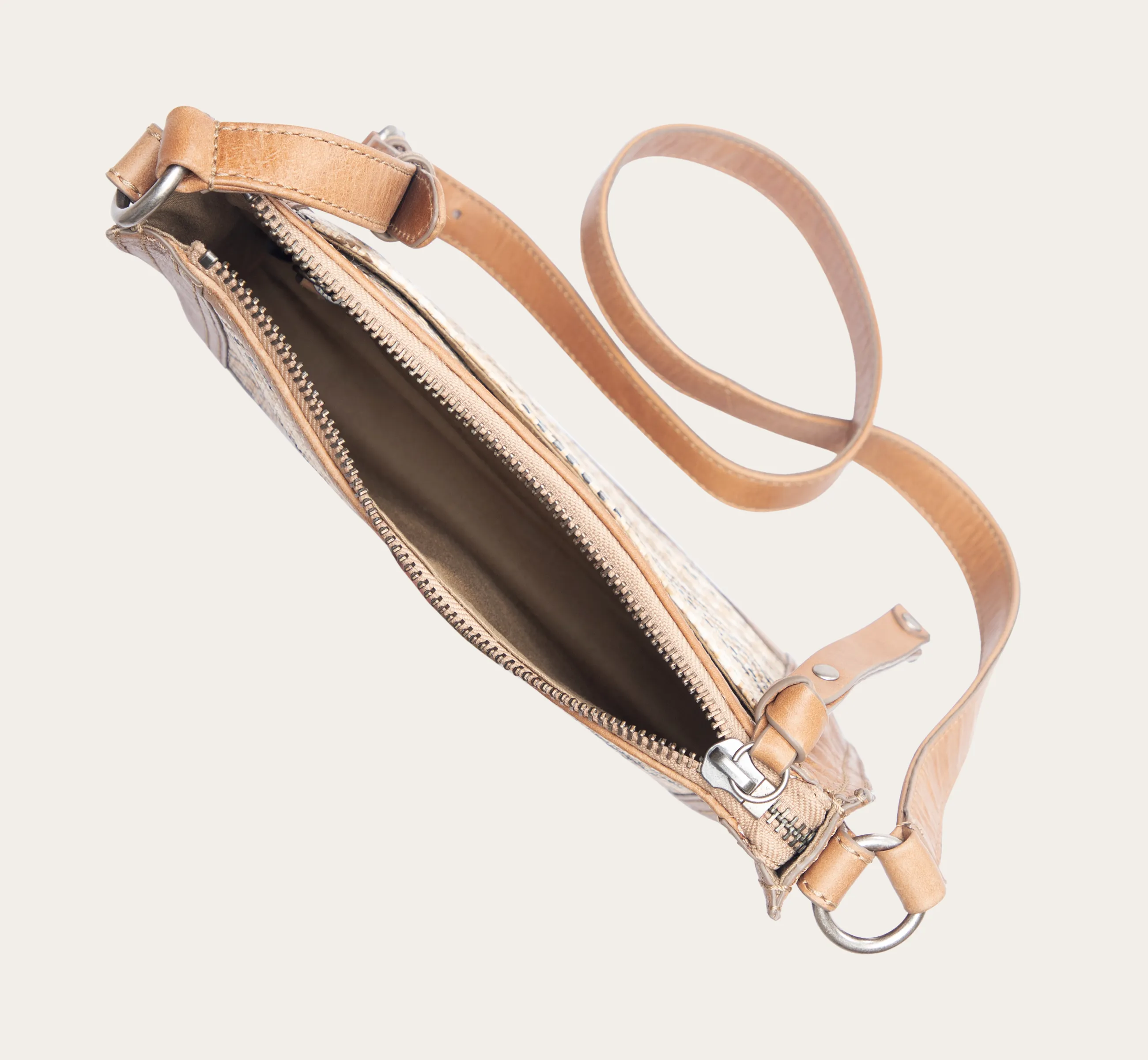 Melissa Straw Zip Crossbody
