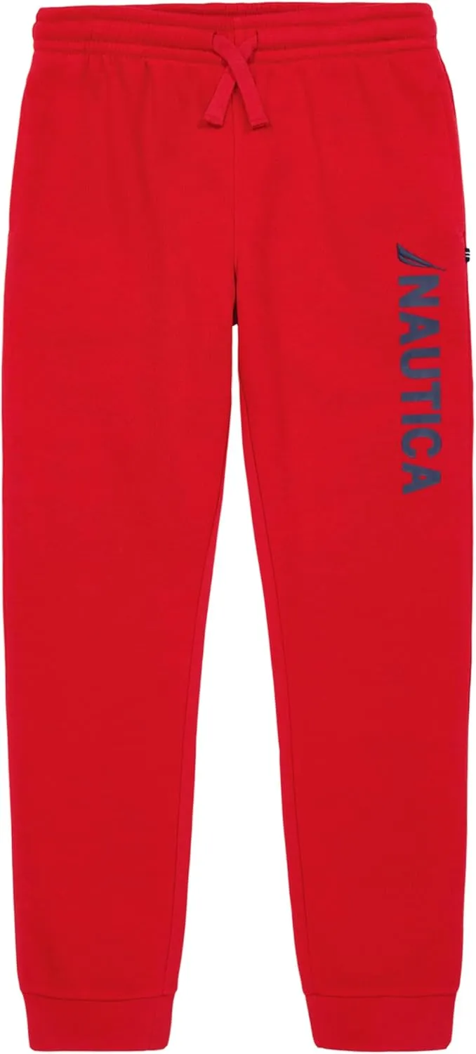 Nautica Boys' Pull-on Fleece Jogger Sweatpant, Drawstring Closure
